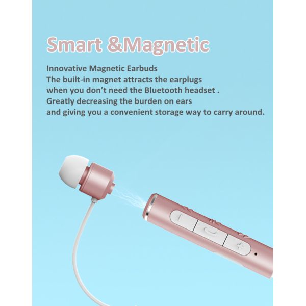 Sport Fitness 15M Neckband Bluetooth Earphones With Noise Cancellation