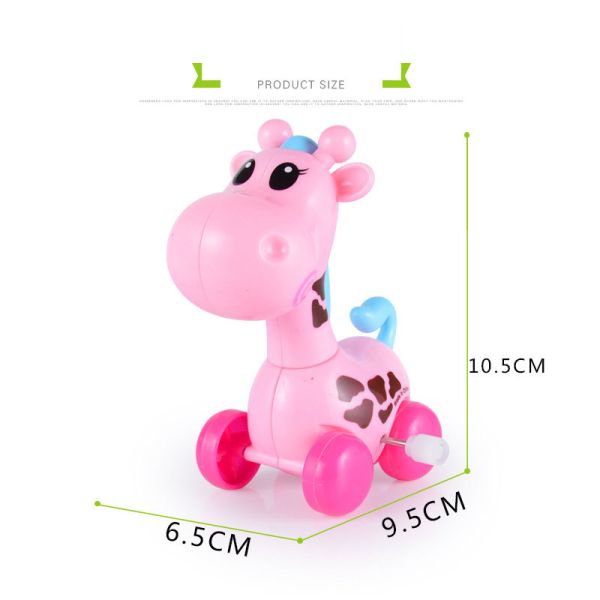 Easter Wind Up Toys Giraffe Flipping Walking Jumping Clockwork Bulk Toys PVC for Kids