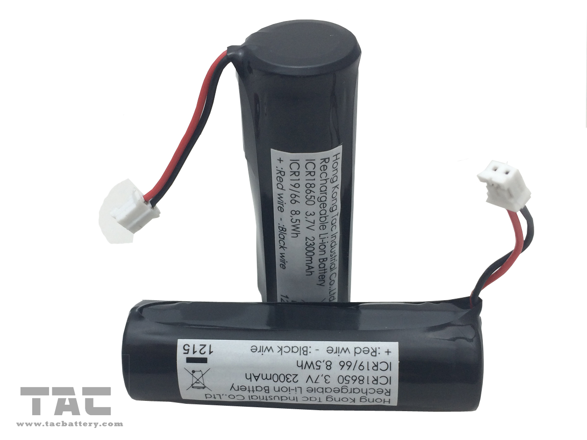 3,7 батарея иона лития вольта 2300mAh цилиндрическая перезаряжаемые для фары велосипеда