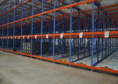 Sistemas do racking de Fed da gravidade, rolo laminado do racking da pálete sistema seletivo