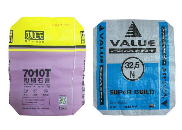 Customized 50 Kg PP Polypropylene Cement Bags With Valve Bopp Laminated