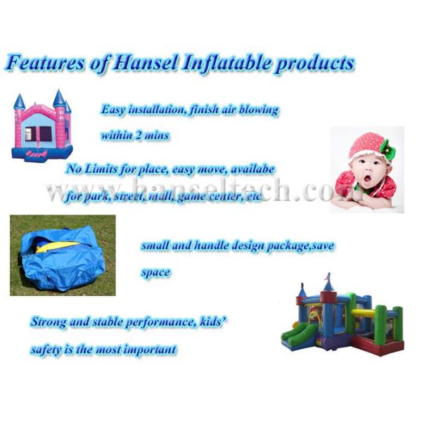 Hansel 2017 hot selling PVC outdoor play area inflatable palm tree