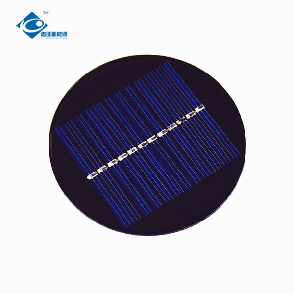 0.4 Watt transparent thin film solar panel ZW-R75 Round Shaped Φ75X2.5mm Mini Solar Panels 6V