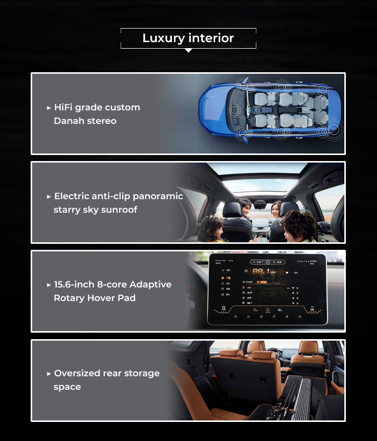 Left Steering 100% Electric 600km BYD Tang 4wd Electric Car 180km/H