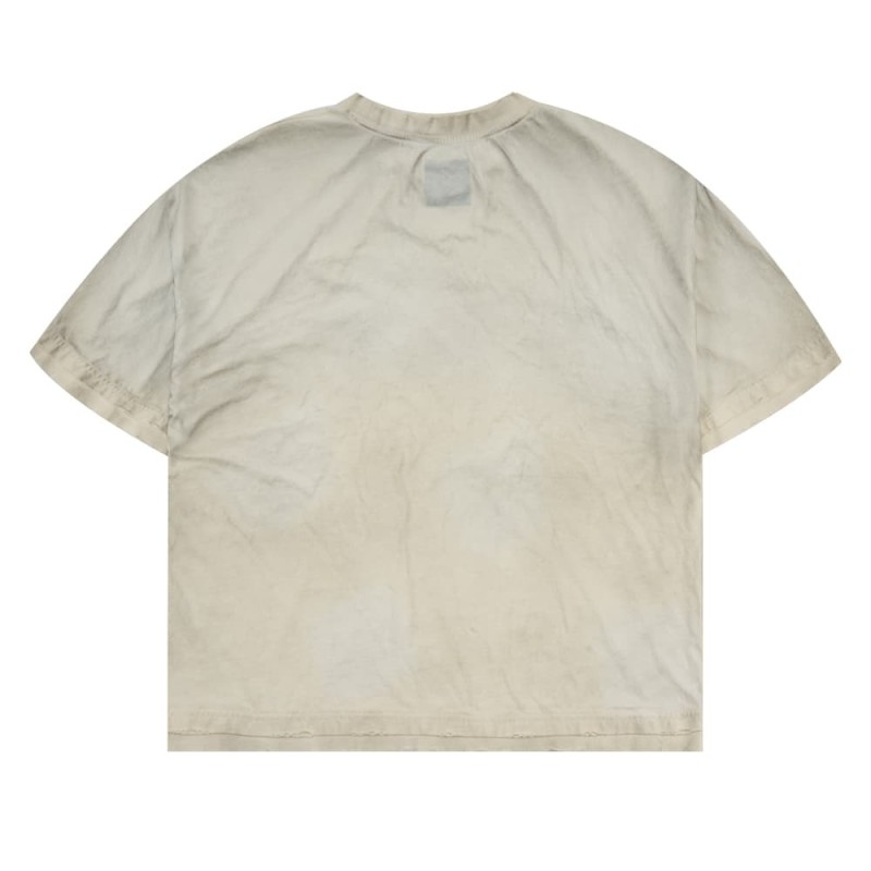 Custom Dirty Print Oversized T Shirt for Men Vintage Wash Streetwear