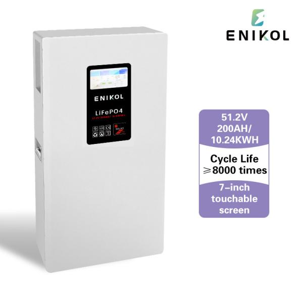 48V Lithium Solar Battery Built In BMS , 51.2V 200AH Touch Screen Lifepo4 Battery