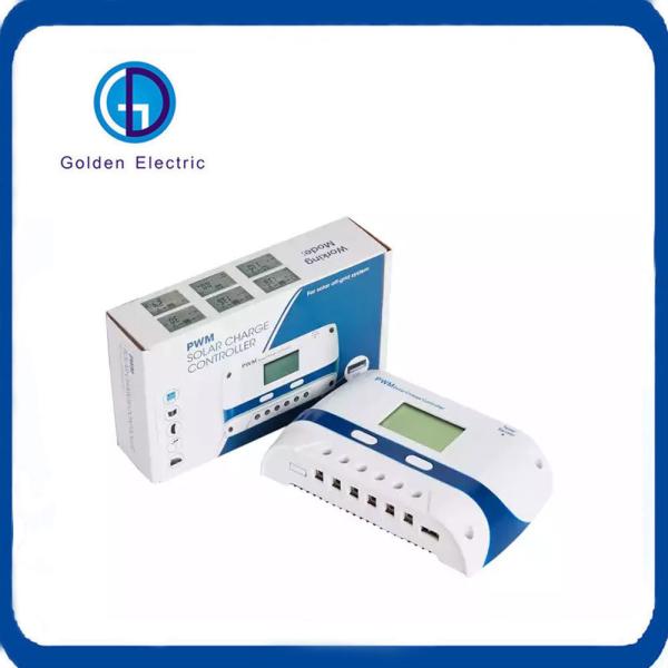 Modo de carregamento PWM 10A 20A 40A 50A 60A Controlador de carga de painel solar com 2 portas USB