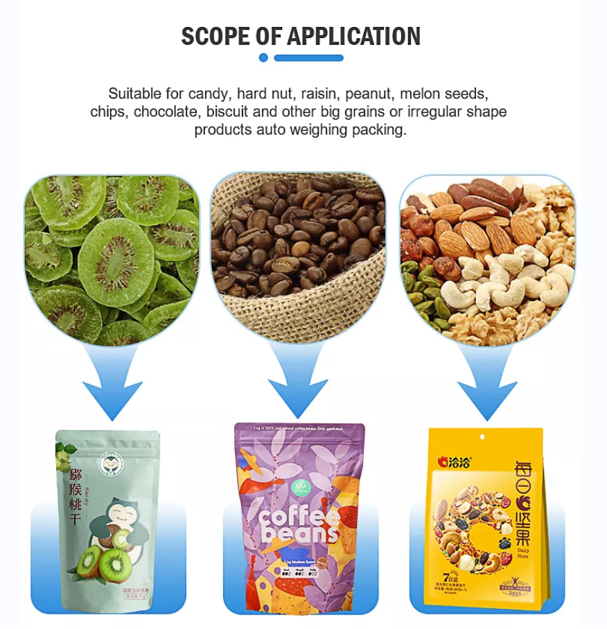 Весить Multihead машины упаковки еды гайки сумки Premade автоматический