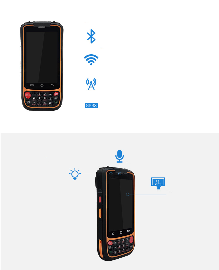 HF ряда чтения блока развертки клавиатуры 28cm номера читателя PDA RFID Handheld с индикаторной лампой