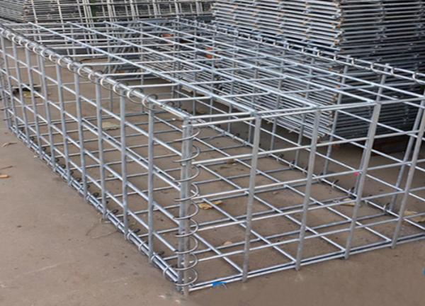 HBGB 6mm Dia ISO 9001 Gabion Stone Wall Fence Metal Cage Filled With Rocks
