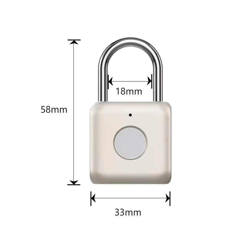 Hot Selling Mini Green IP65 Smart Electronic Padlock Finger Print Access Travel Luggage Suitcase Security Door Locks