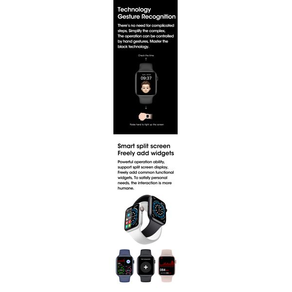 HL37  SmartWatch Waterproof 1.75 Inch Full TouchLow Consumption Dual Mode