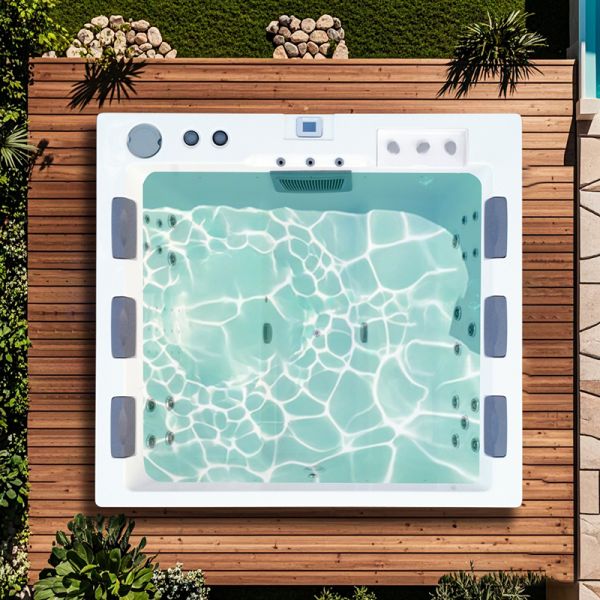 Cubo de masaje acrílico personalizado Piscina familiar SPA Cubo de hidromasaje de ahorro de energía y anticongelante