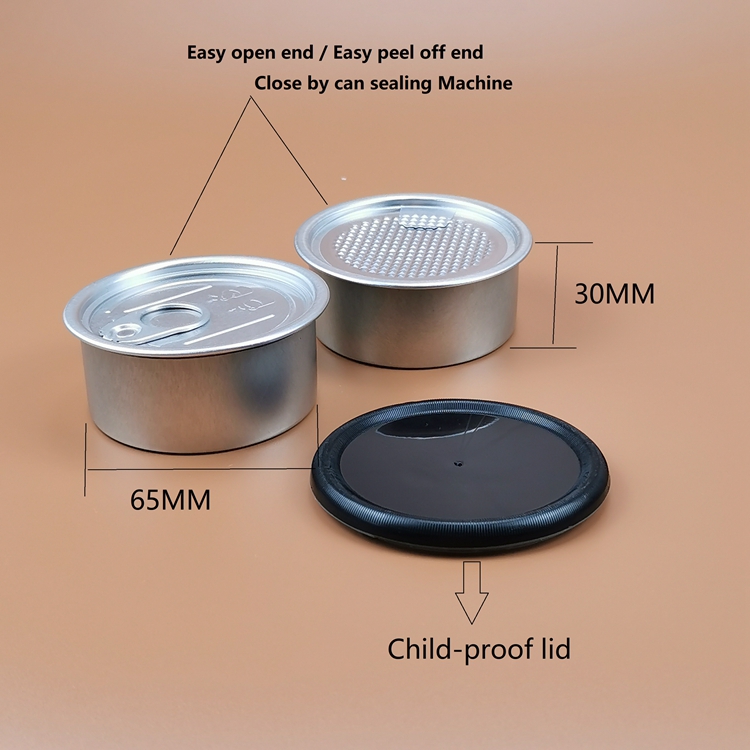 Изготовленное на заказ олово конопли тяги кольца металла упаковывая пустую жестяную коробку мяса тунца