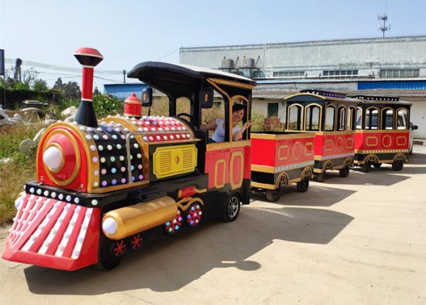 4 Carriages DC48V Trackless Train Amusement Ride For Carnival Sightseeing Tour
