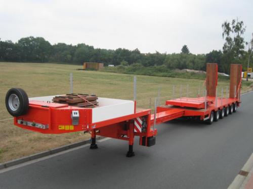 10м Гидравлический мобильный трейлер Телескопический низкий кровать полугрузовой трейлер с 12R22.5 шины