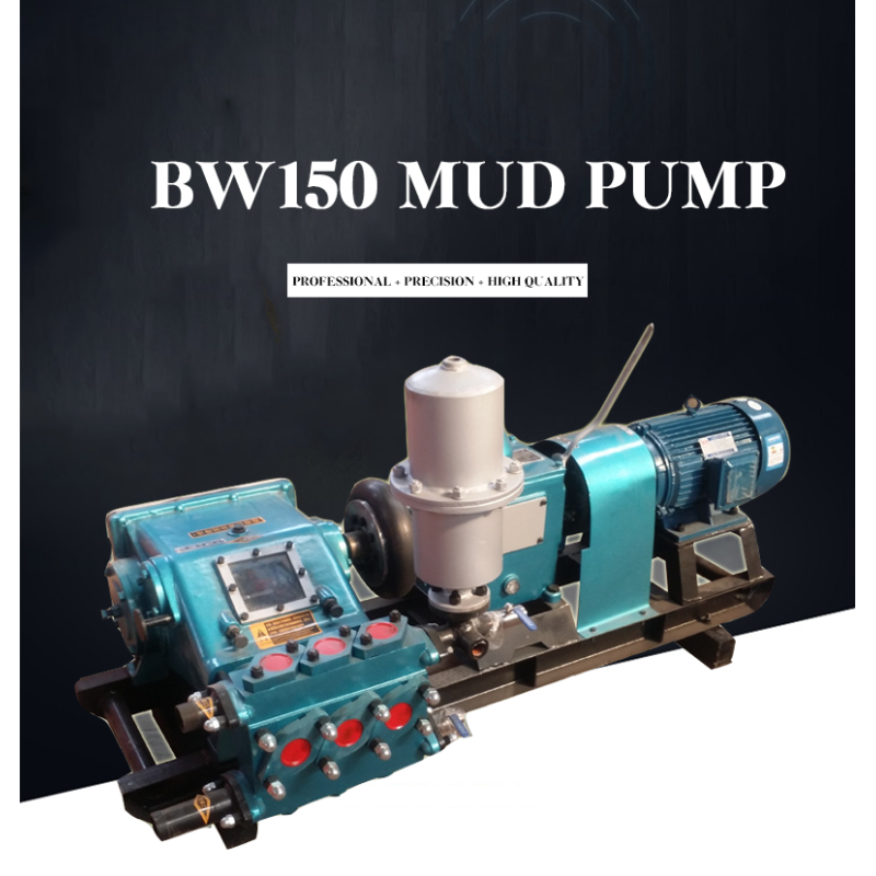 High Load Moment 560 kg Three Cylinder Reciprocating Single Acting Piston Pump Bw 150 Mud Pump