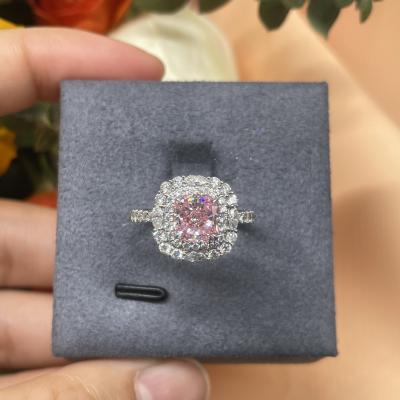 Fantasia feito-à-medida Diamond Ring de Diamond Jewelry Pink Cushion Diamond do laboratório certificado