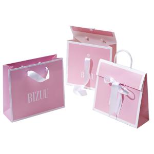 Custom Printing Paper Boutique Pink Gift Bag Popular Shopping Packaging Shipping