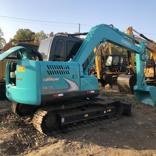 Used Kobelco Mini Crawler Excavator Sk75 Secondhand Track Digger Sk75-8