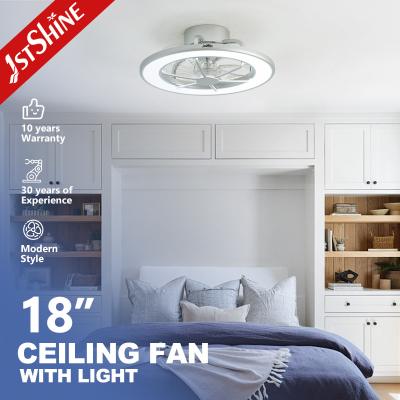 6 velocidades Ventilador de teto ajustável Lâmina oculta Controle remoto LED Fonte de luz 1stshine