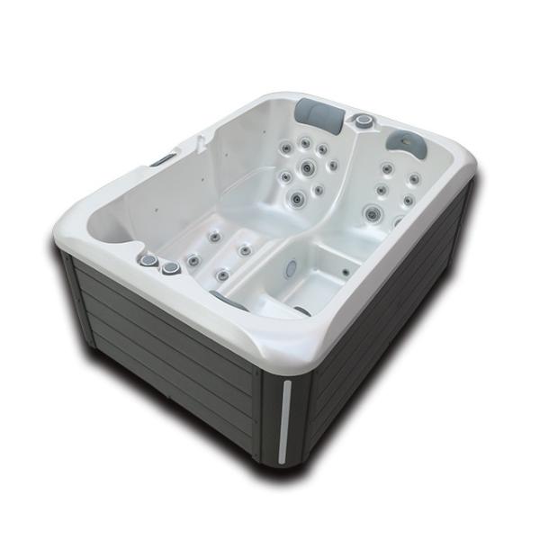 Modern 3 People Acrylic Whirlpools Spa Hot Tub Outdoor Bathtub With LED Light