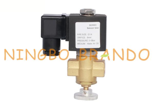 1/2” 3/4 1 manualmente válvula de solenoide baixa ajustável para o gás de carvão natural 12VDC 24VDC 230VAC