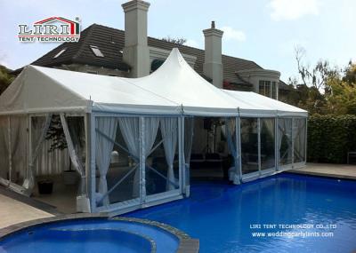 Aluminum Waterproof Retardant PVC Cover High Peak Tents For Hotel / Catering