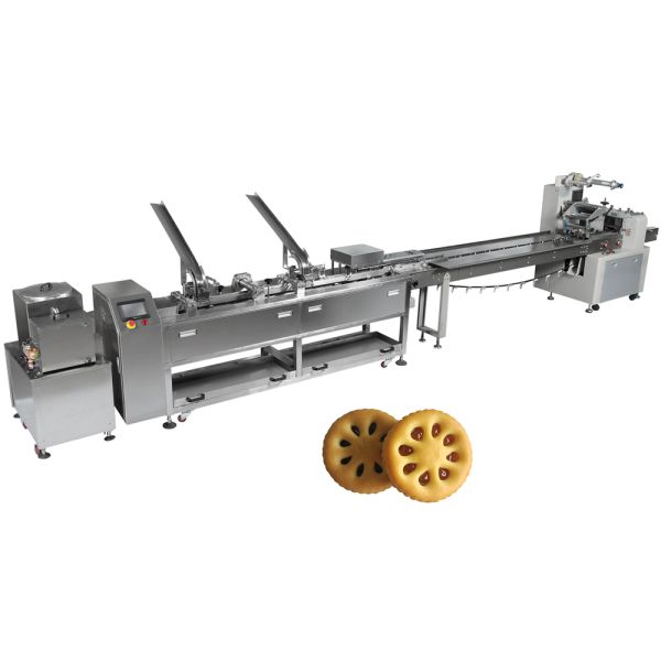 Single Flavor Biscuit Sandwiching Machine Customized Pillow Packing Machine