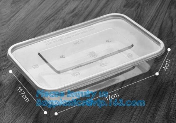 Meal Prep Containers 3 Compartment Leak Proof 1oz sauce cups Microwave BPA Free Plastic Food Bento Plastic Lunch Boxes