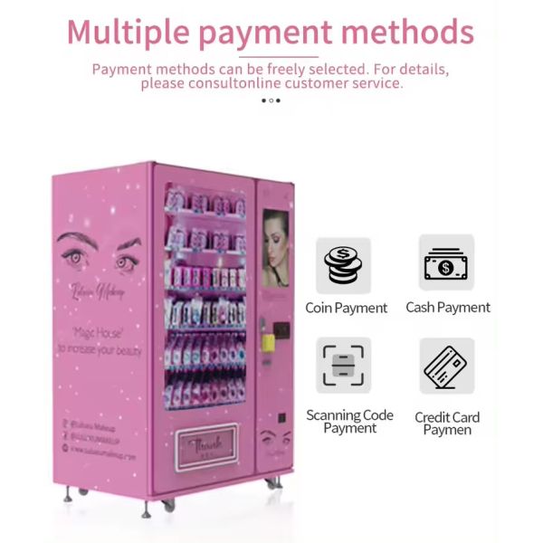Wig Hair Cosmetic Vending Machine For Makeup Lipstick 300pcs Storage Capacity
