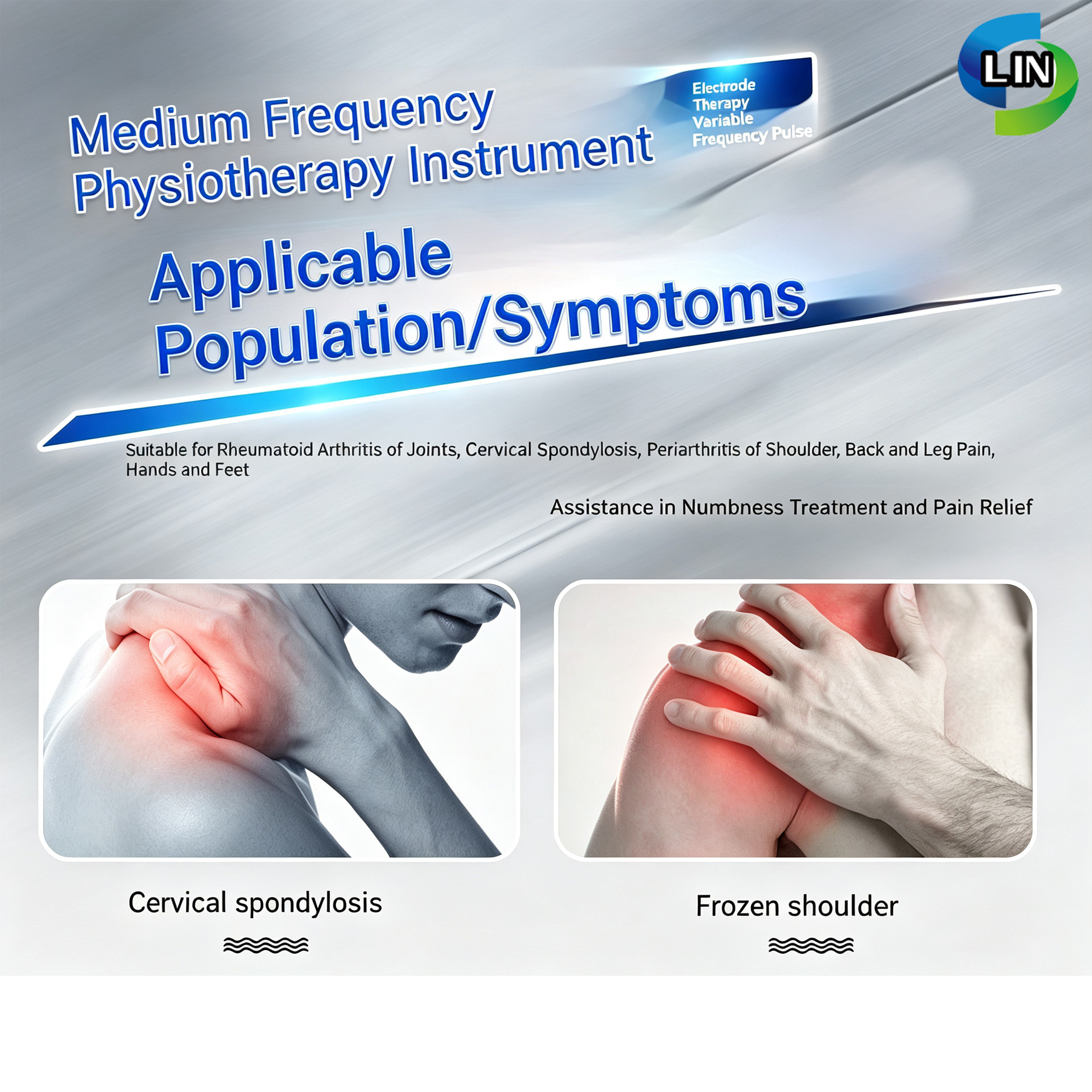 Medium-Frequency Massager for Physical Therapy with Simple Operation to Relieve Target Muscle Soreness