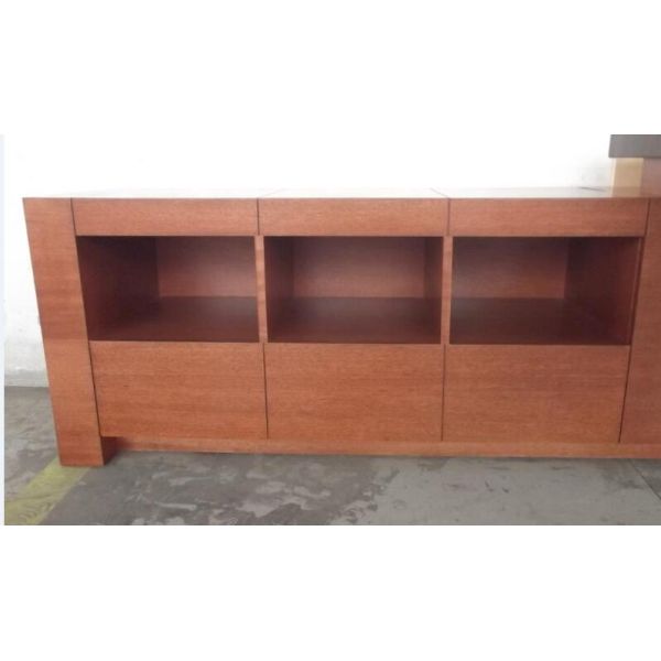L Shaped Office Desk With Slide Drawers / Assembled Cherry Wood Desk