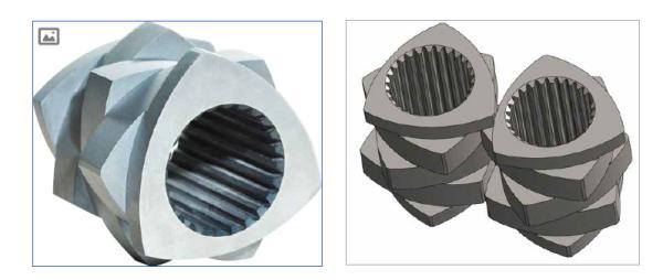 Modelo 70 Extrusores de Sline Incluídos Partes de Máquina Blocos de Gniada Componentes de parafuso
