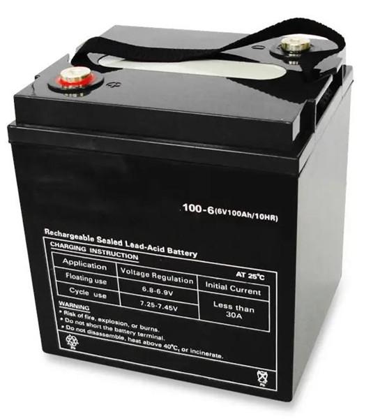 M8 Gel Lead Acid Batteries 6v 100ah Deep Cycle Battery For Wheel Chair / Golf Cart