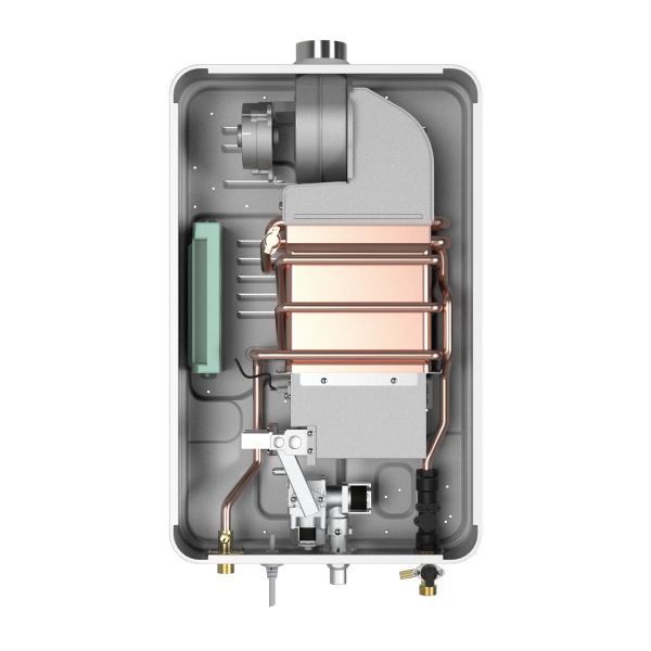 Compact Natural Gas Whole House Tankless Hot Water Heater Flexible Installation