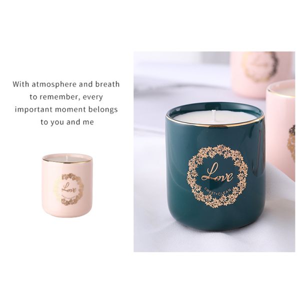 White Vegan Soy Candles Long Lasting Strong Scented Blue Campanula Scent