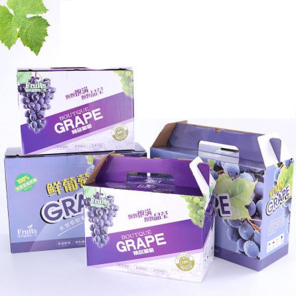Dustproof Fruit Corrugated Paper Box With Handle Recycled Durable