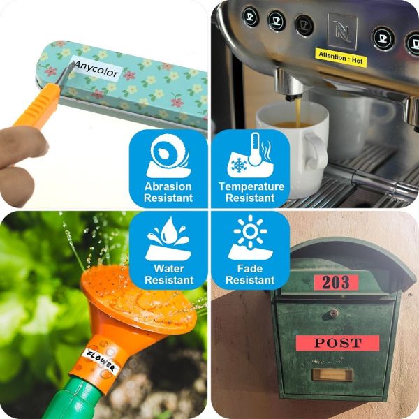 General 9mm Width Brother Laminated Tape Black On Golden Tze - 324 Acid Free