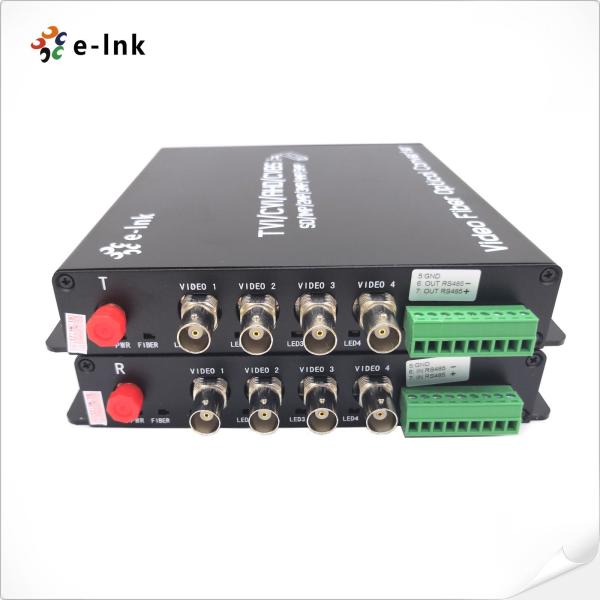 4Ch Single Mode media Video Over Fiber Converter AHD/HDCVI/HDTVI/CVBS With FC Port