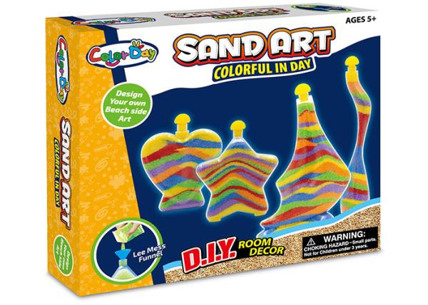 Colorful Glitter Sand Arts And Crafts Toys For Kids Age 5 W / 4 Bottles