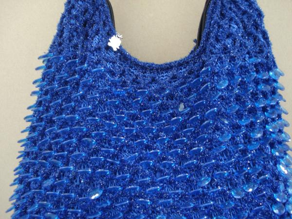 Large Dark Blue hobo fashion women bag sequin large satchel bag ready to ship