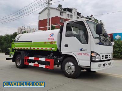High Pressure Pump Isuzu Water Tanker 5 Ton Capacity 5000 Liters Fuel Tank
