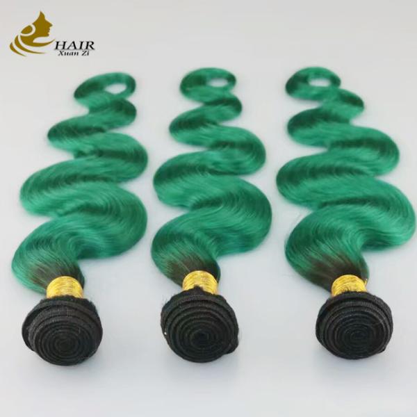 Lindo Verde Ombre Extensões de Cabelo Humano 8 polegadas-30 polegadas