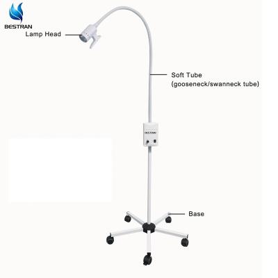 Mobile Soft Gooseneck Tube Surgical Examination Lights Adjustable Brightness 5 Castors