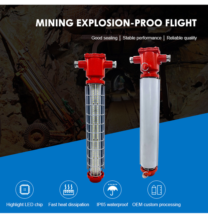 2700K до 6500K Взрывостойкие светодиодные линейные светильники 24-36W