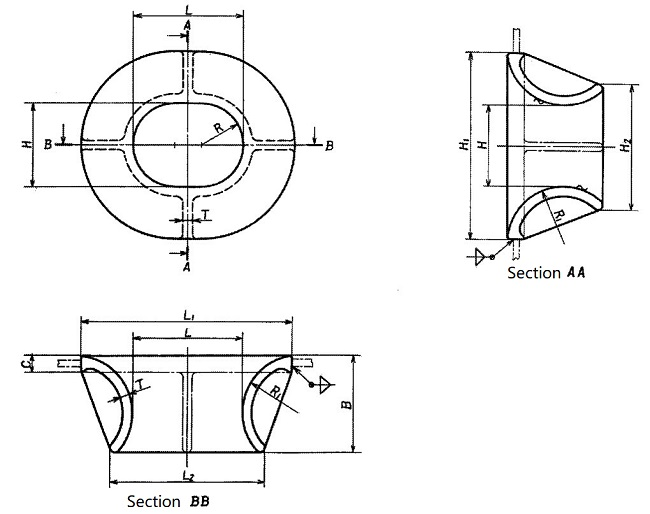 JIS F 2030 A Casting Steel Single Point Mooring Chock Bulwark Mounted Ship Towing Equipment