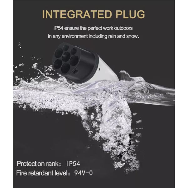 EVCOME Portable Ev Charger (220V 8A 10A 13A 16A) 5M Or Customized Cable With SAE J1772 IEC 62196 GBT