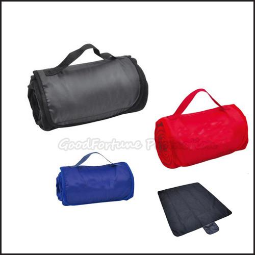 Customed logo promotion Eco plush oxford warmer luggage travel outdoor camp blanket gift
