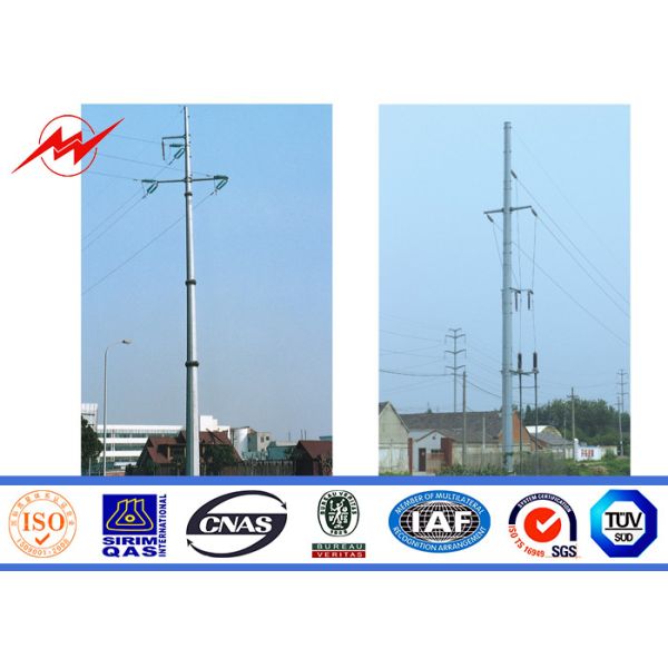 гальванизирование горячего погружения Poles передачи 69kv 14m напольное стальное